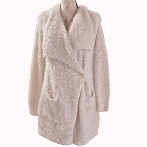 PJ Salvage Fuzzy Plush Cardigan Medium - Loungewear Comfy Warm Boho Fall Winter